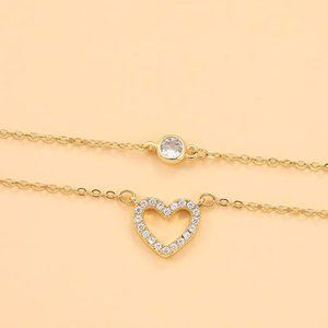 Boutique, Accessories, 4k Gold Plated Pendant Necklace Simple Cute  Necklaces For Women Dainty Layered